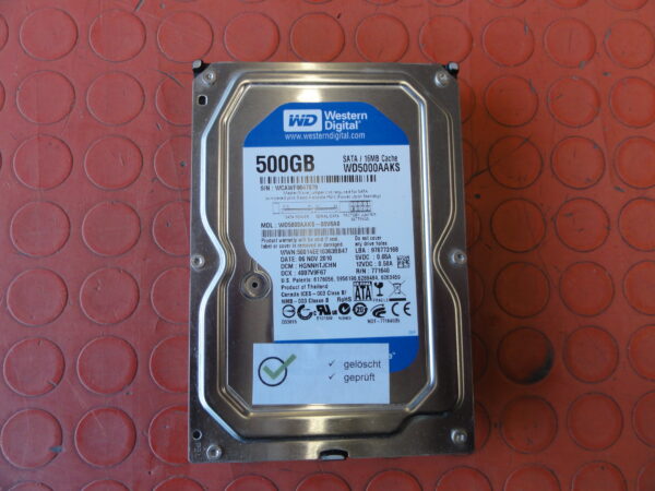 HARD DISK SATA 500GB 7200 RPM